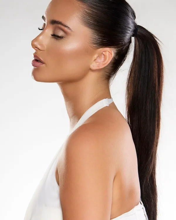 Editorial makeup by Lucy Mae, soft glam finish